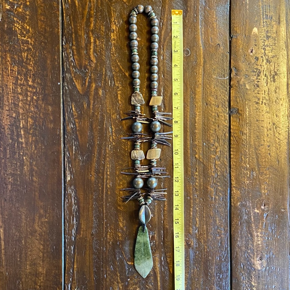 Large Artisan-Made Tribal Statement Necklace - image 7